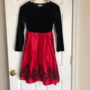 Holiday Dress- Red and Black